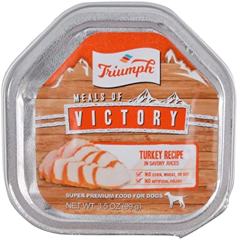 Triumph Wet Cup Turkey Wet Dog Food - 3.5 oz - Case of 15