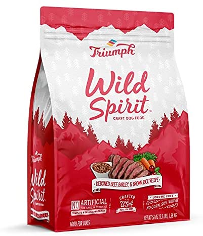 Triumph Wild Spirit Deboned Beef & Barley Recipe Dry Dog Food - 30 lb Bag