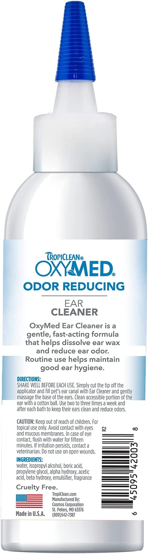 TropiClean OxyMed Ear Cleaner for Dogs and Cats - TropiClean Pet