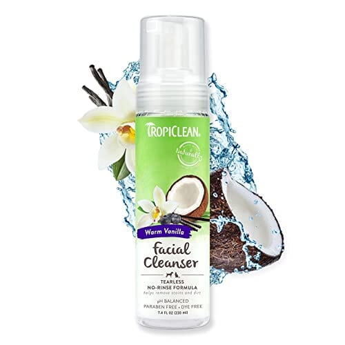 Tropiclean Waterless Facial Cleanser for Cats and Dogs - 7.4 Oz
