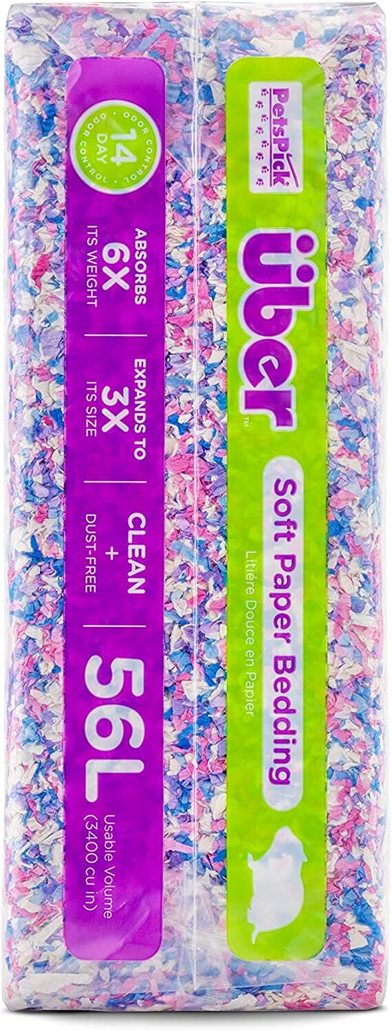 Uber Soft Paper Pet Bedding - Confetti - 56 L
