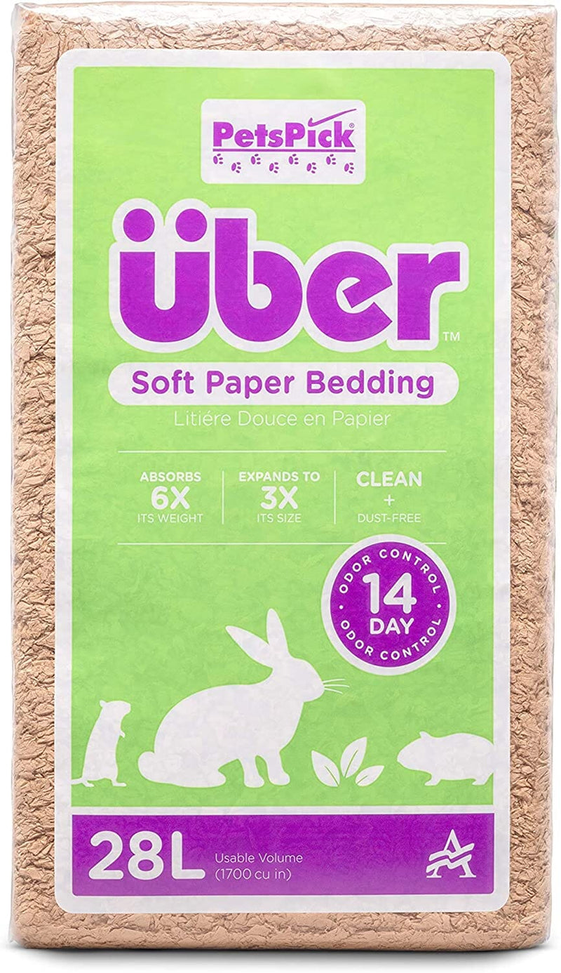 Uber Soft Paper Pet Bedding Natural 28 L Pet Life
