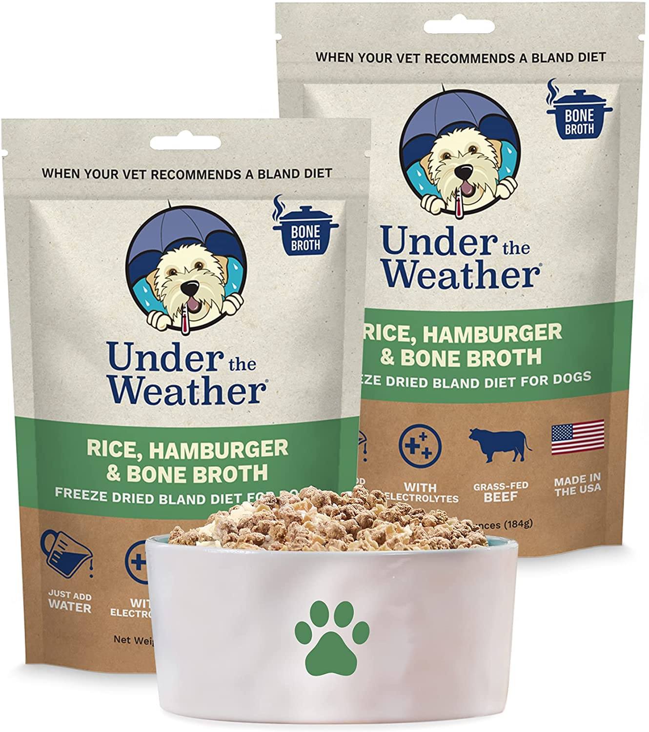 Under the Weather Rice, Hamburger & Bone Broth Freeze-Dried Dog Food - 6.5 oz