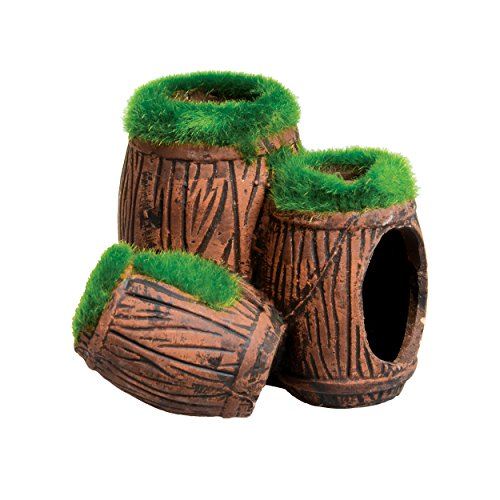 Underwater Treasures Mossy Barrel Hideout - Triple