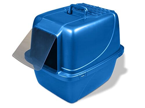 Van Ness Enclosed Cat Litter Pan - Blue - XL
