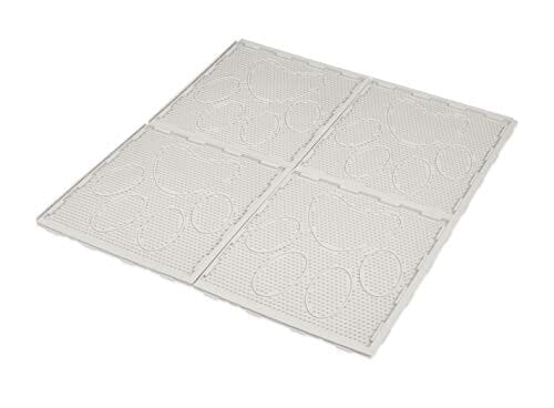 Van Ness Trackless Litter Mat Tiles Cat Mats - White - 4 Pack - 4 Count