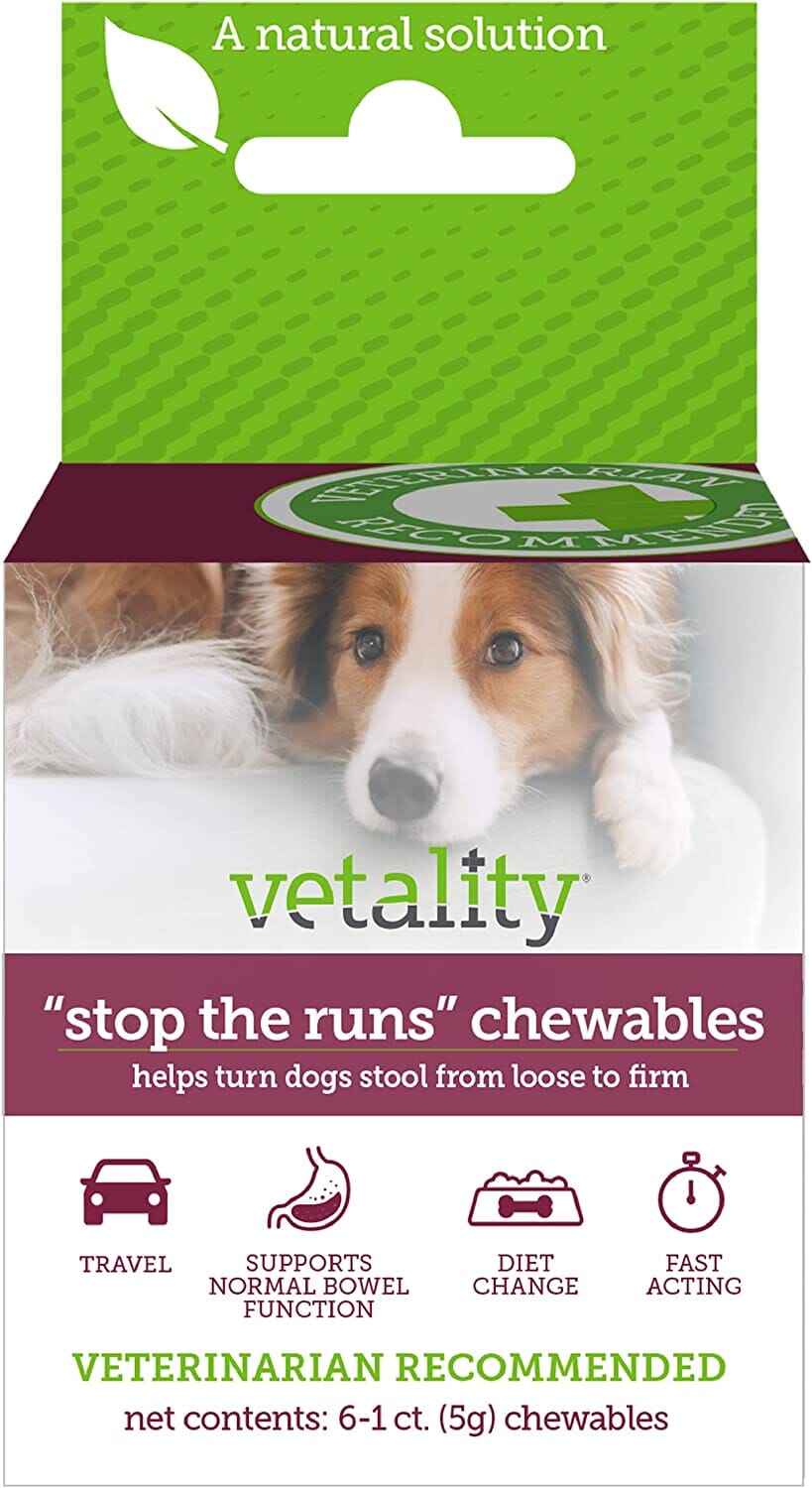 Vetality Stop The Runs Chewables for Dogs - 6 Count