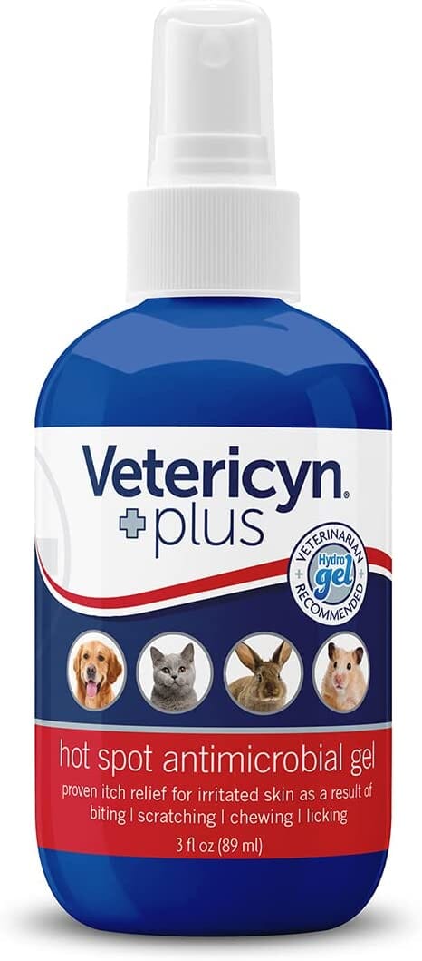 Vetericyn Plus Hot Spot Antimicrobial Hydrogel Dog Wound Care - 3 Oz