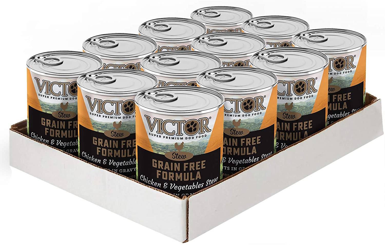 Victor Grain Free Chicken & Vegetable in Gravy Canned Dog Food - 13.2 oz - Case of 12