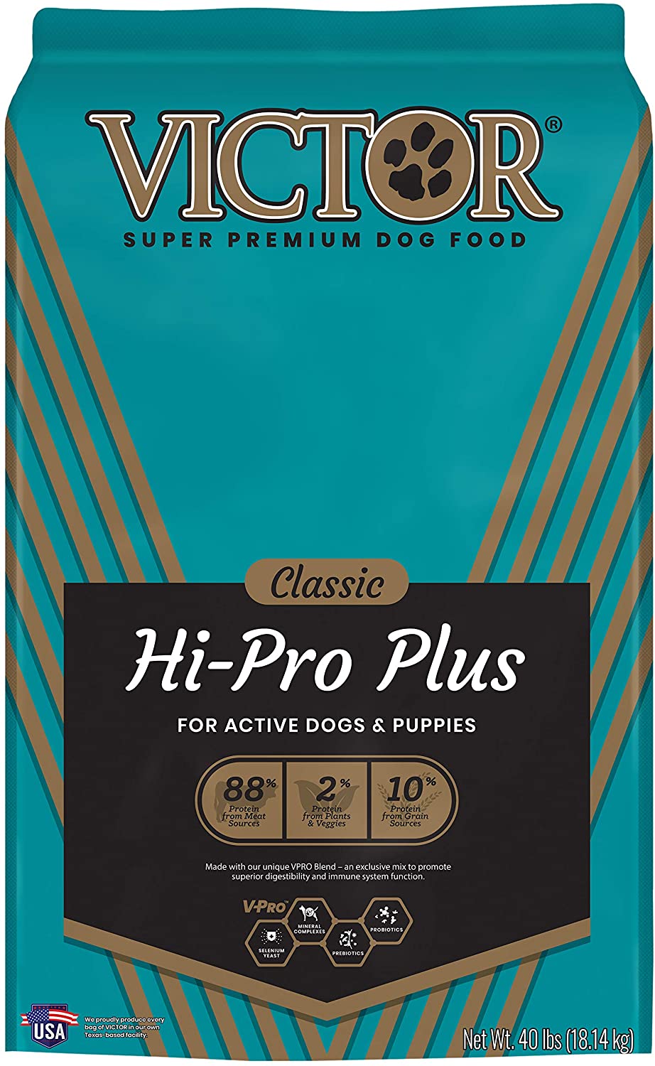 Victor Hi-Pro Plus Formula Dry Dog Food - 40 lb Bag  