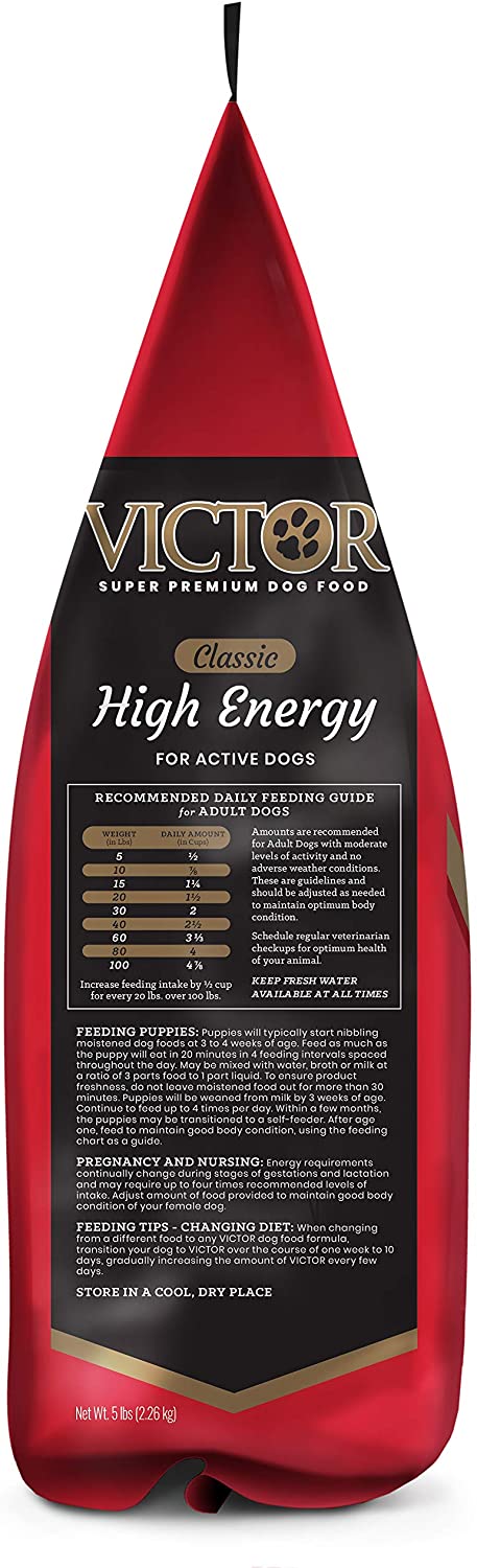 Victor High Energy Formula Dry Dog Food - 5 lb Bag