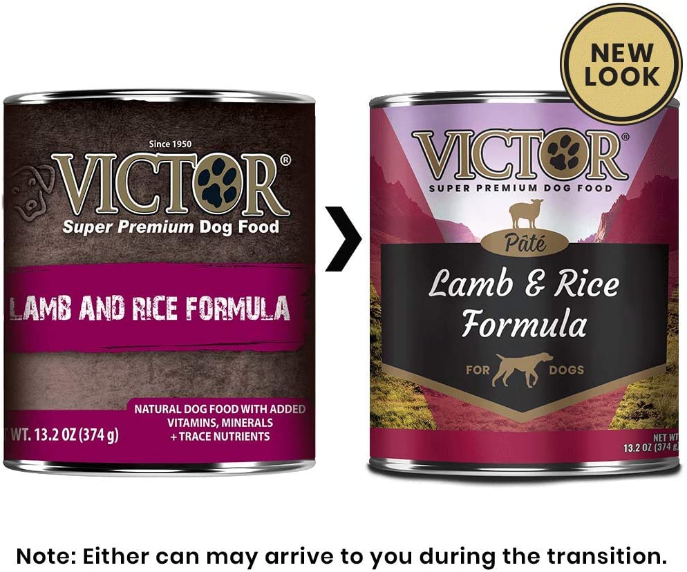Victor Lamb & Rice Pate Canned Dog Food - 13.2 oz - Case of 12