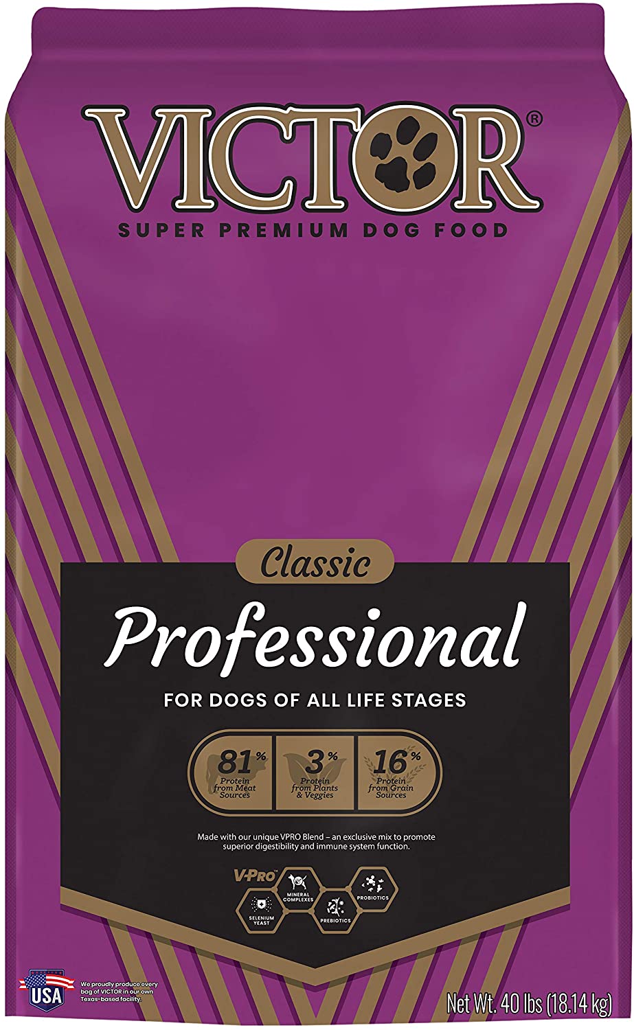 Victor Professional Formula Dry Dog Food - 40 lb Bag