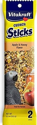 Vitakraft Crunch Sticks - Apple & Honey Flavor Parrot Treat - 5.5 oz