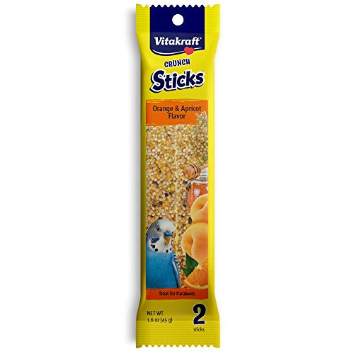 Vitakraft Crunch Sticks - Orange & Apricot Flavor Parakeet Treat - 1.6 oz