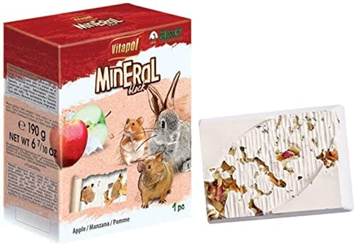 Vitapol Mineral Block for Small Animals Small Animal Mineral Treats - Apple - Large - 190 Gm
