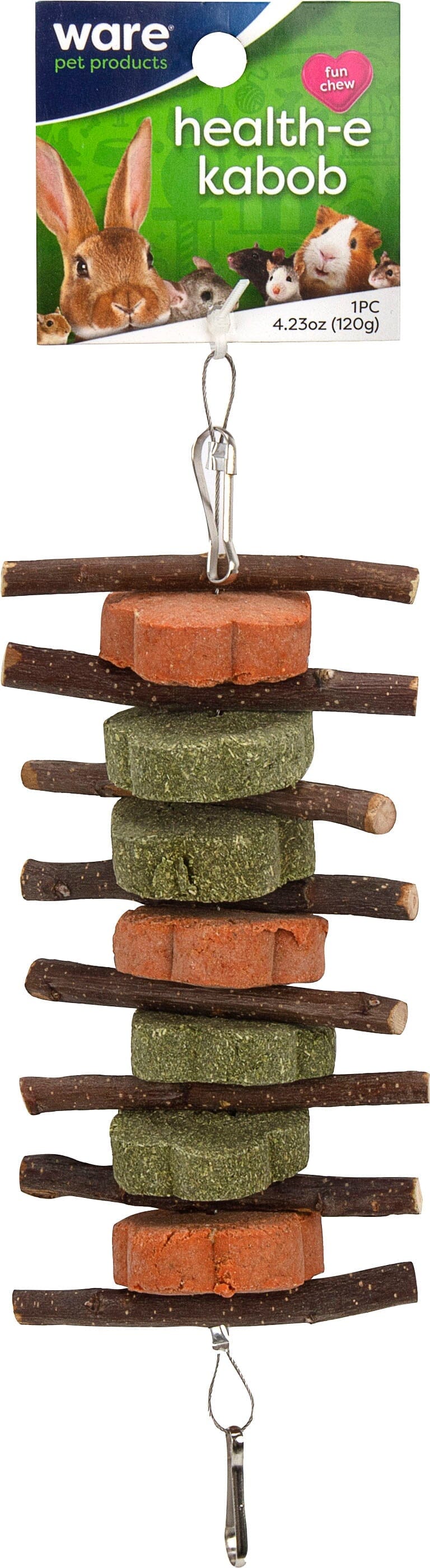 Ware Health-E Kabob Small Animal Chew Small Animal Chewy Treats - Brown