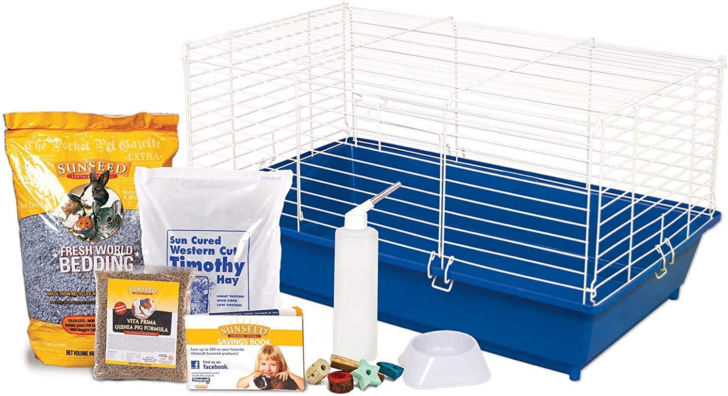Ware Home Sweet Home Sunseed Small Animal Starter Kit Guinea Pig - Green - 28 X 17 X 15.5 In