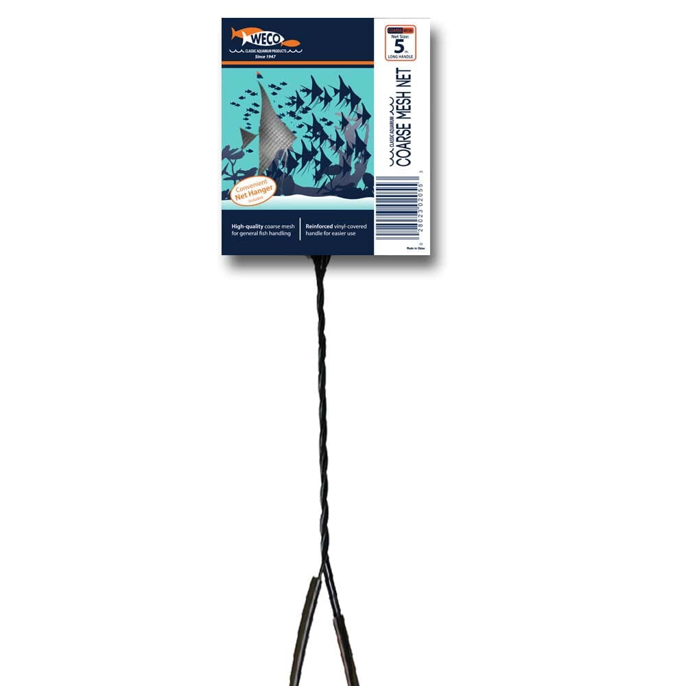 Weco Products Classic Coarse Mesh Net Extra Long Handle - Black - 5 in