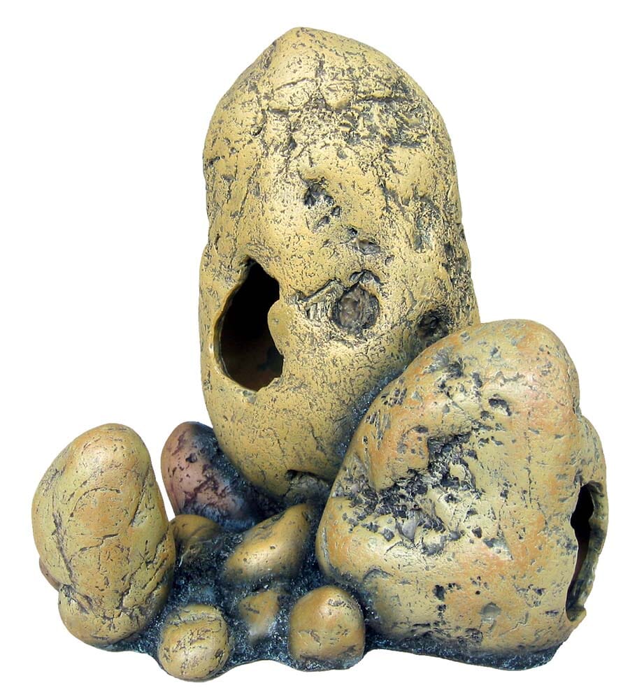 Weco Products Wecorama Badlands Boulder Ridge Terrarium Ornament - Tan - Medium