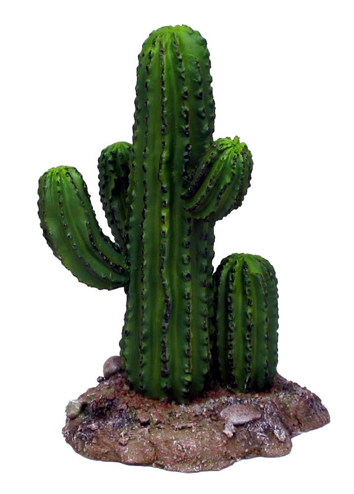 Weco Products Wecorama Badlands Saguaro Cactus Terrarium Ornament - Brown and Green - 5.6 in - Short