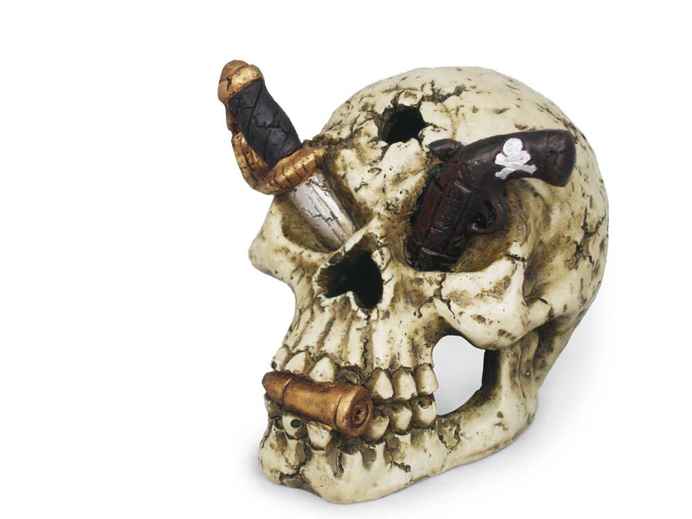 Weco Products Wecorama Catacombs Pirate Skull Aquarium Ornament - Multi-Color