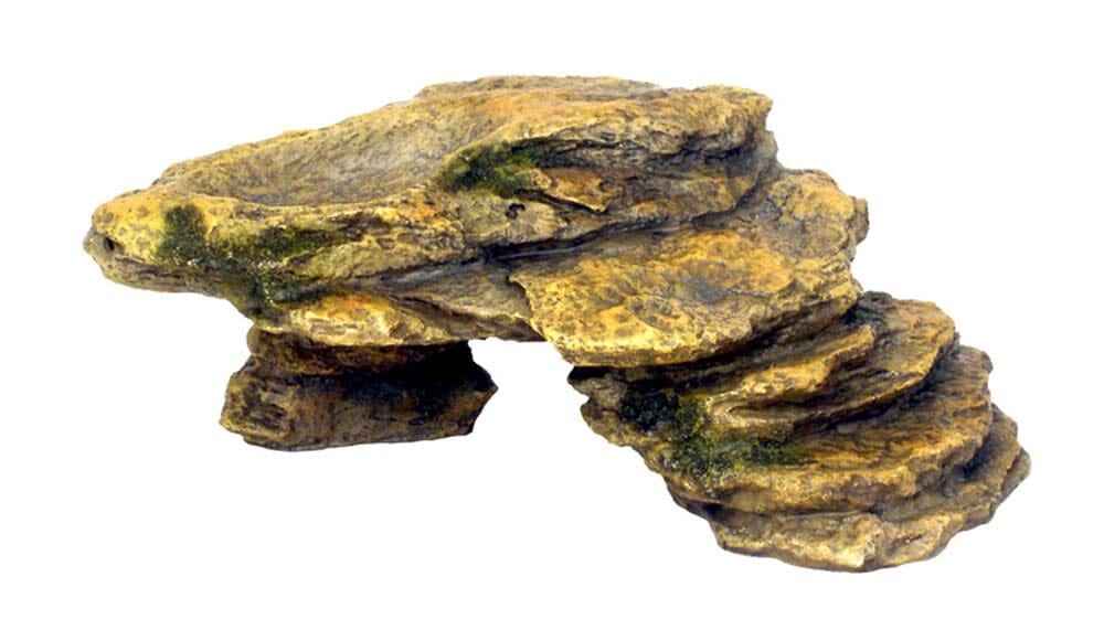 Weco Products Wecorama Galapagos Silver Shale Ramp Terrarium Ornament - Brown - Small