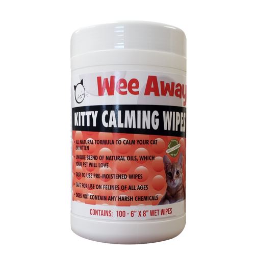 Wee Away Kitty Calming Wipes Cat and Dog Wipes -