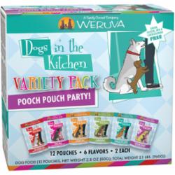 Weruva Dogs in the Kitchen Variety POOCH PARTY Wet Dog Food - 2.8 Oz Pouch - Case of 12
