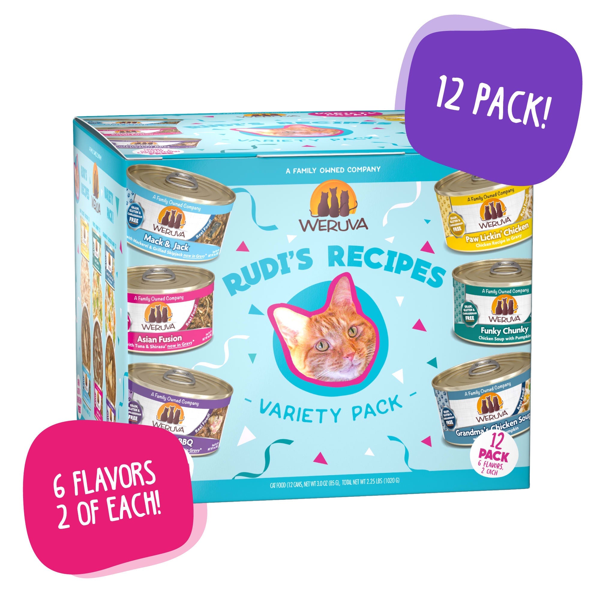 Weruva Rudi's Recipe Variety Canned Cat Food - 3 Oz - Case of 12