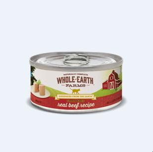 Whole Earth Farms Grain-Free Real Beef Recipe Canned Cat Food - 5 oz Cans - Case of 24  
