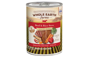Whole Earth Farms Healthy Grains Beef & Rice Canned Dog Food - 12.7 Oz - Case of 12