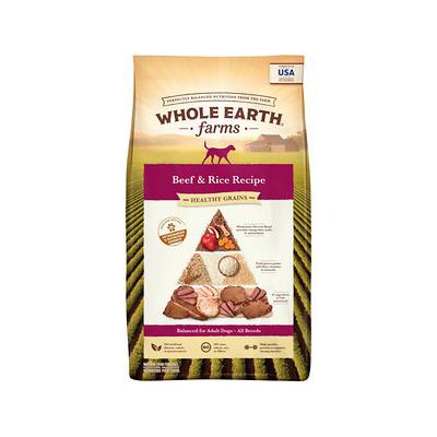 Whole Earth Farms Healthy Grains Beef Rice Dry Dog Food 4 lb