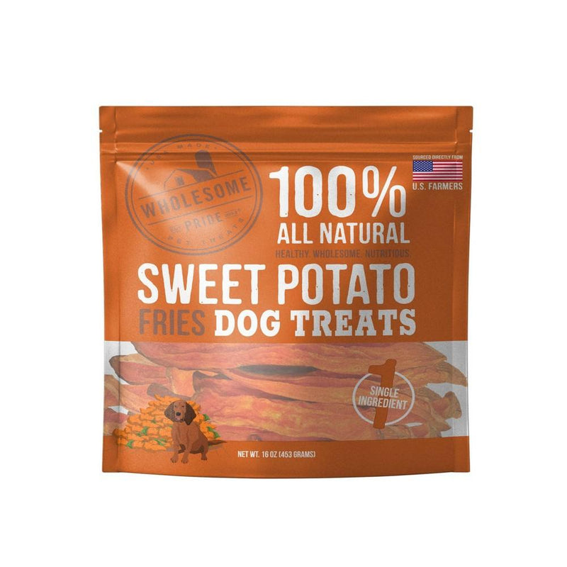 Wholesome Pride Sweet Potato Fries Dog Dehydrated Treats 1 lb Bag Pet Life