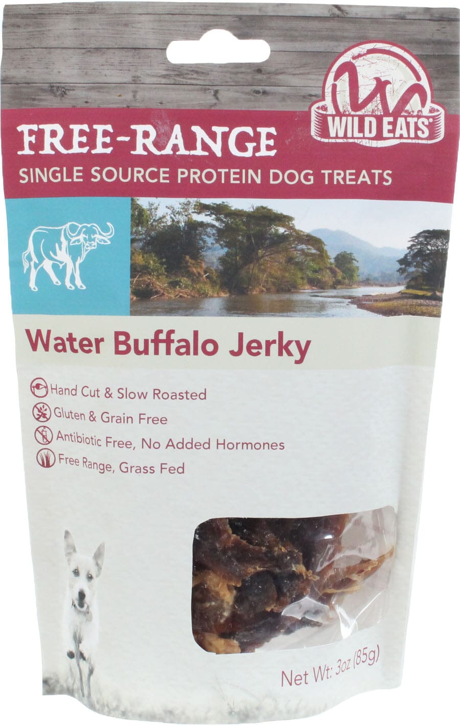 Wild Eats Water Buffalo Jerky Dog Treats - Buffalo - 3 Oz