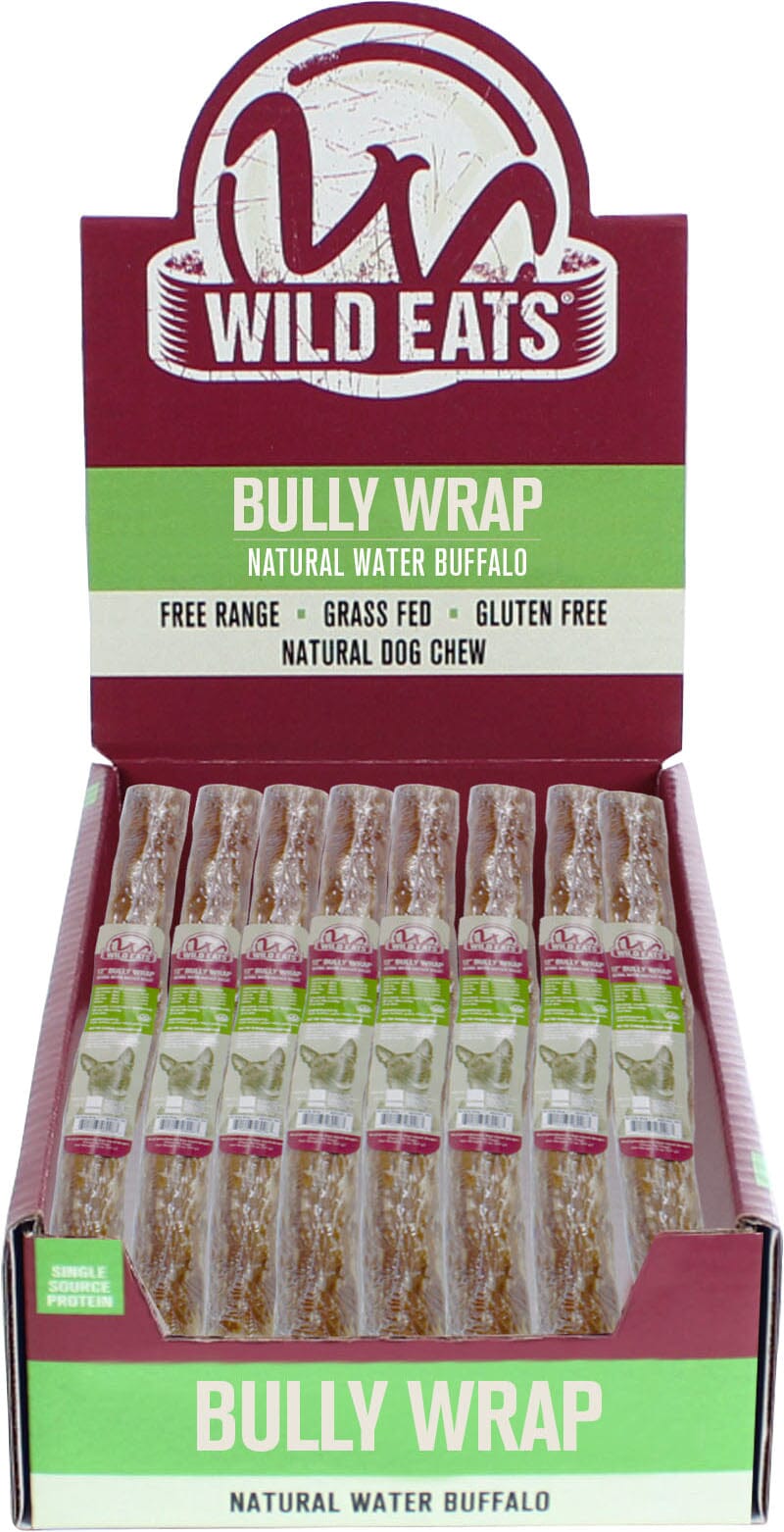 Wild Eats Water Buffalo Wrap Natural Dog Chews - Buffalo - 11 In - 24 Count