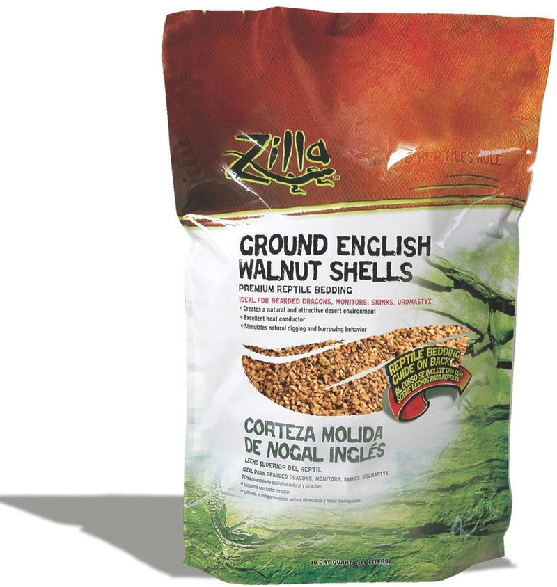 Zilla Ground English Walnut Shells Premium Reptile Bedding - 10 qt