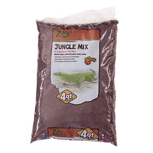 Zilla Jungle Mix Premium Reptile Bedding - 4 qt