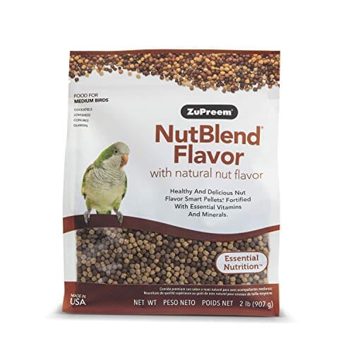 Zupreem Nutblend Flavor Medium Cockatiel Bird Food - 2 Lbs
