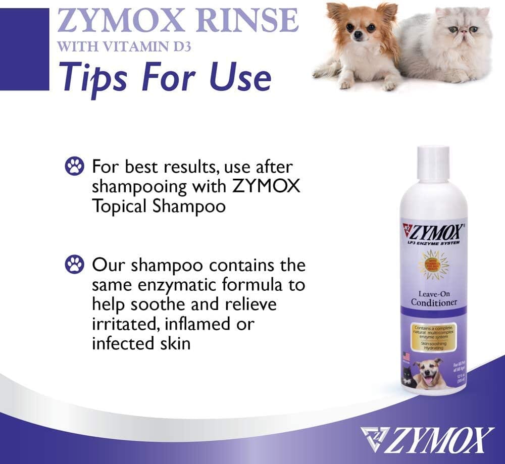 Zymox Pet Conditioning Rinse Itch Relief - 12 Oz