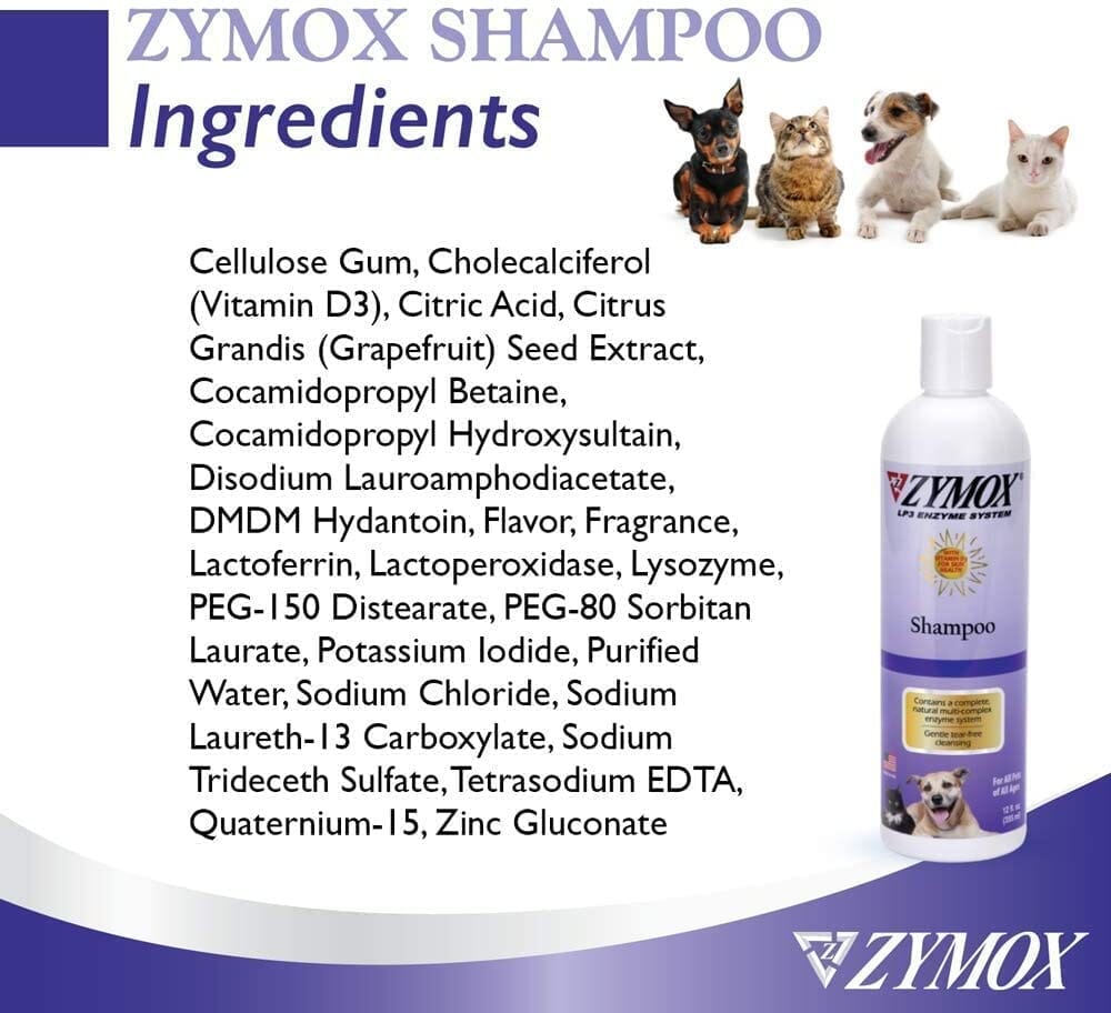 Zymox Pet Dog Shampoo Itch Relief - 12 Oz