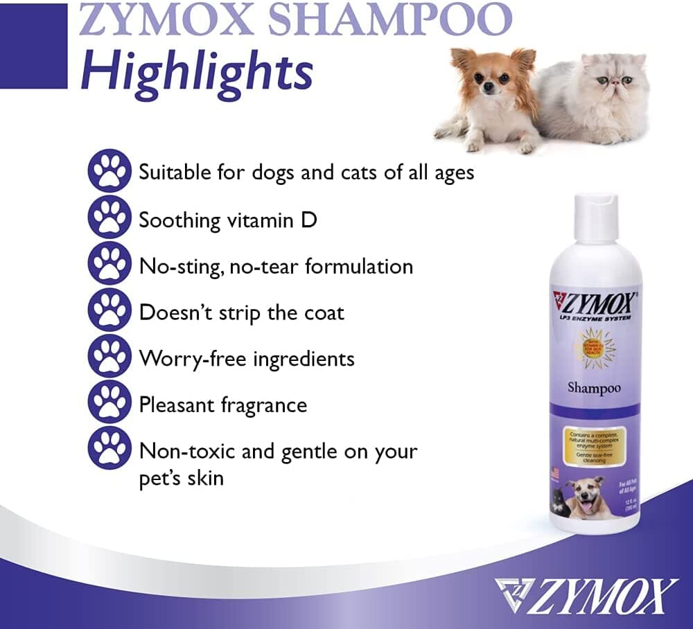 Zymox Pet Dog Shampoo Itch Relief - 12 Oz
