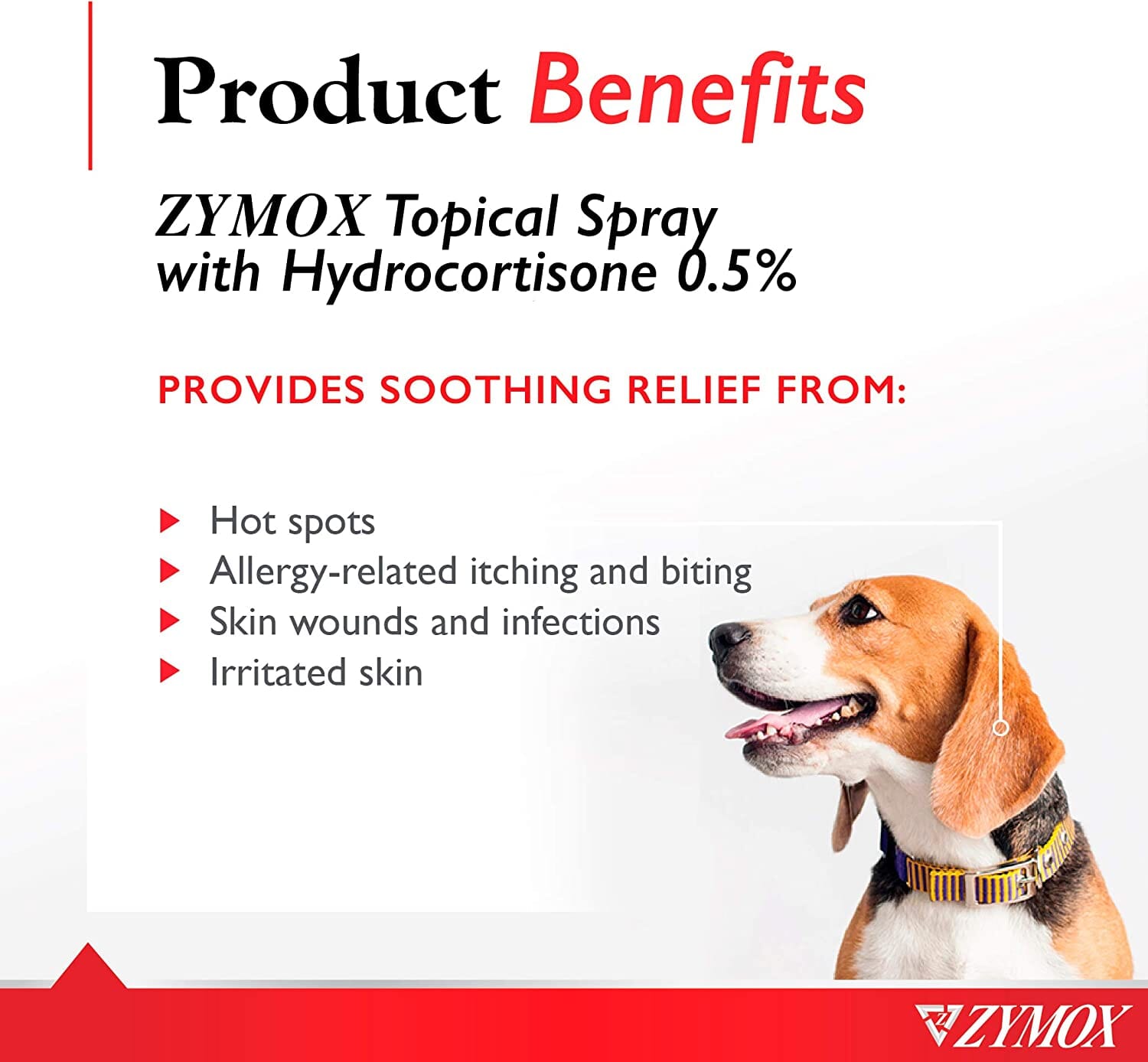 Zymox Pet Topical Spray with Hydrocortisone Dog Wound Care - 2 Oz