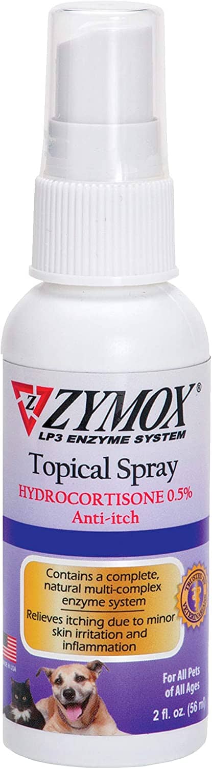 Zymox Pet Topical Spray with Hydrocortisone Dog Wound Care - 2 Oz