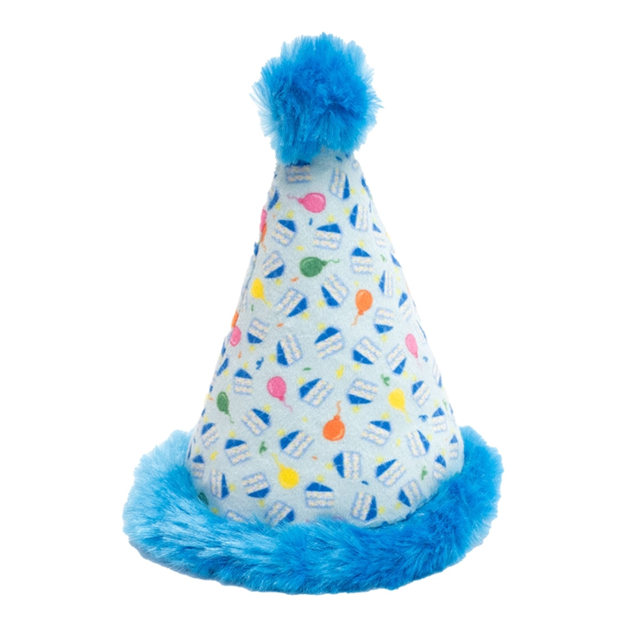 The Worthy Cat Birthday Hat Squeak and Crinkle Cat Toy