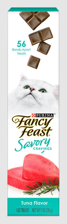 Purina Fancy Feast Savory Cravings Break-Apart Limited Ingredient Tuna Soft and Chewy Cat Treats - 1 Oz - Case of 20  