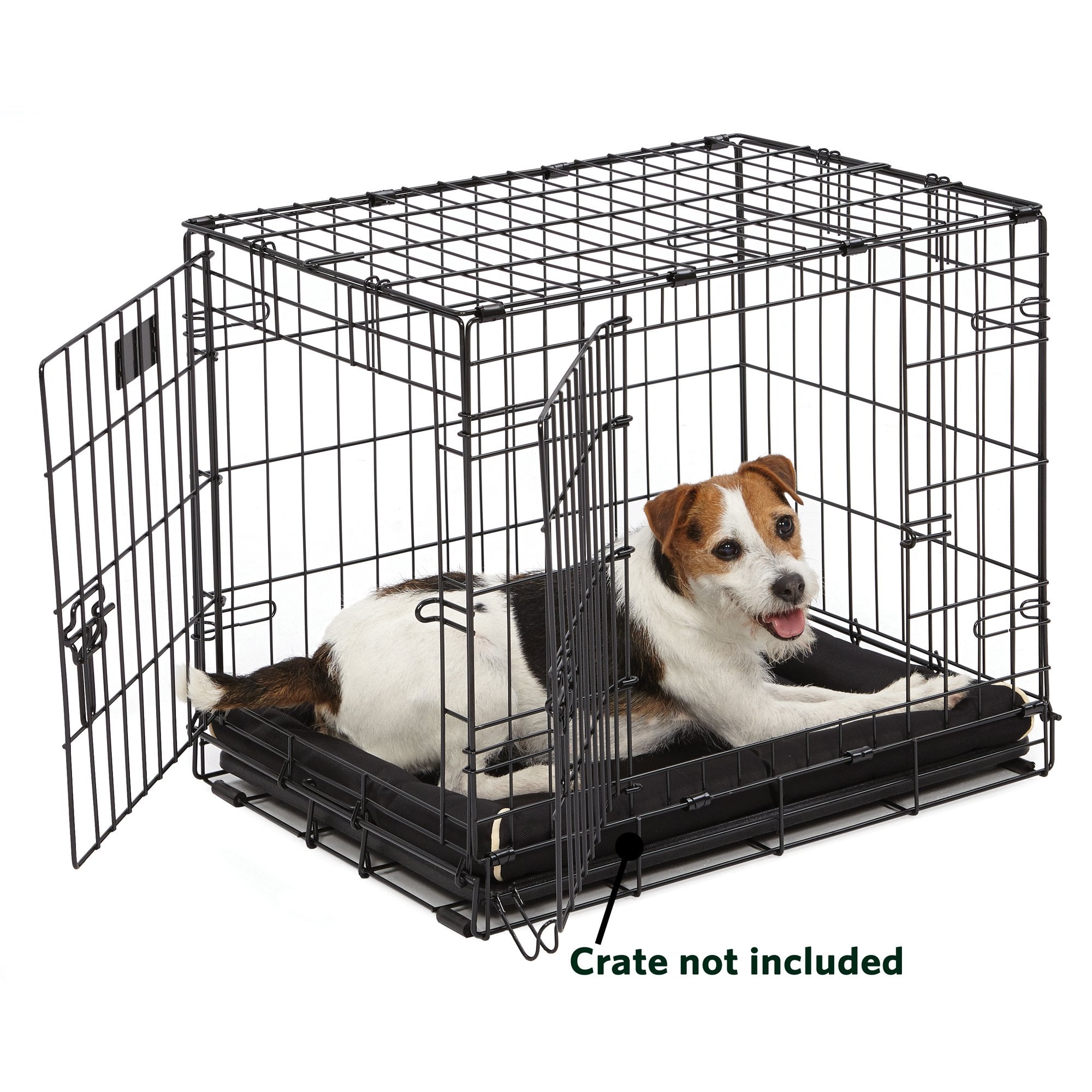 Midwest Homes Ultra-Rugged Max Water Repellent Pet Bed or Crate Mat - Black - L:24 X W:18 X H:3 Inch