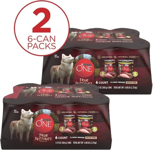 Purina One SmartBlend Turkey and Venision and Chicken Duck Canned Dog Food - Variety Pack - 13 Oz - 12 Count