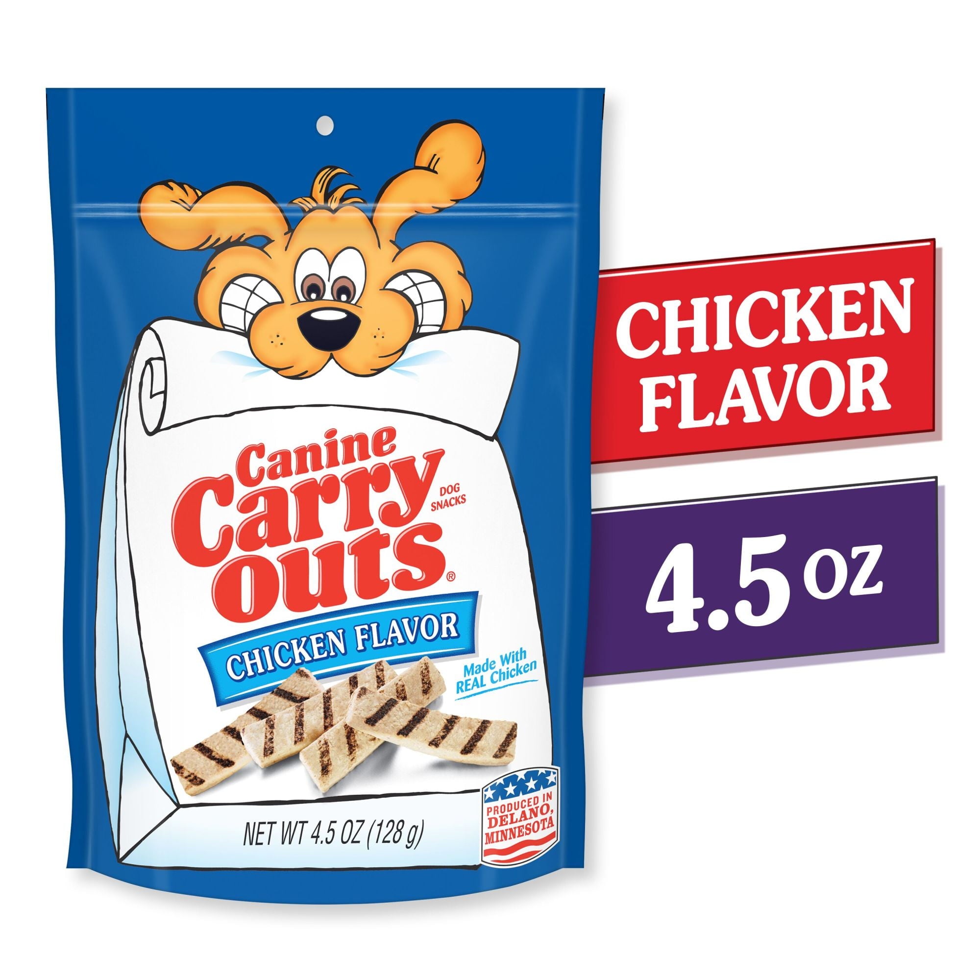 Canine Carry Outs Chicken Flavored Soft and Chewy Dog Treats - 4.5 Oz - Case of 12