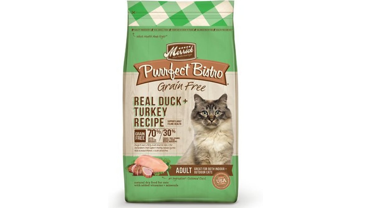 Merrick Purrfect Bistro Grain-Free Duck & Turkey Recipe Dry Cat Food - 12 lb Bag